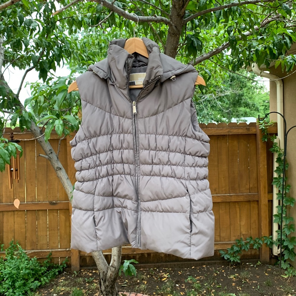 Michael Kors Grey Puffy Vest